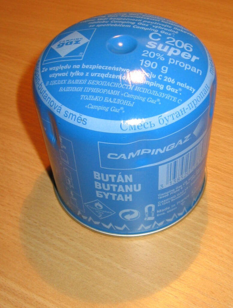 Camping stove at a campsite